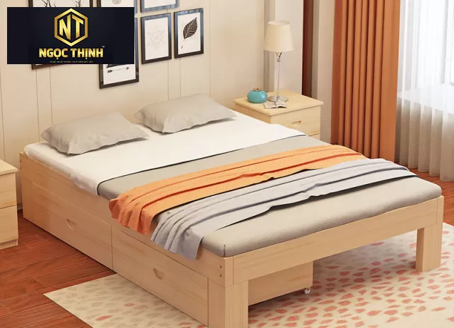 Giường ngủ đon giản-thoải mái-sang trọng-tạo cảm giác dễ chịu năm 2024-2025